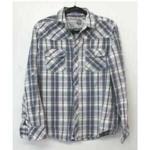 Chalc Long Sleeve Button Down Shirts Men's Size S Plaid